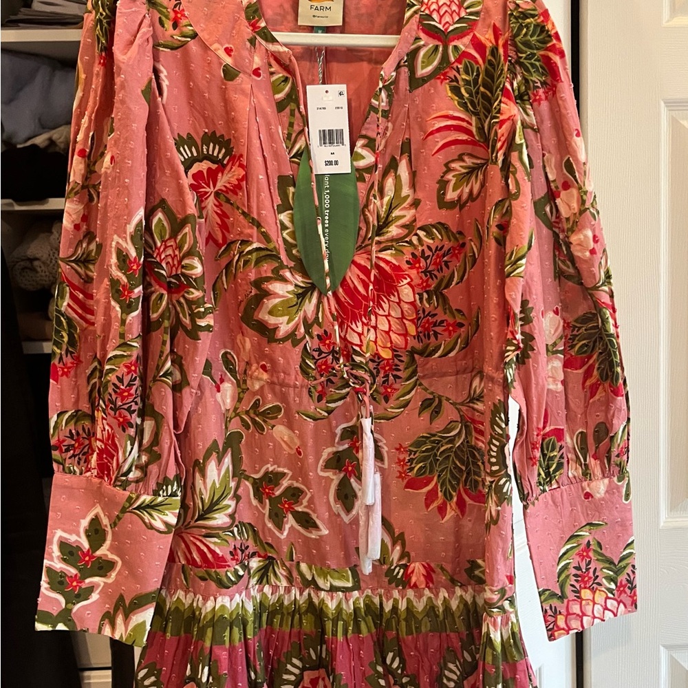 Farm Rio Pink Floral Dress